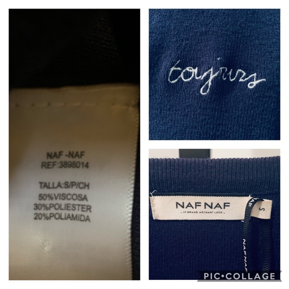 β οΈ SOLD. 2/$20 π NAF NAF Button Up Navy Cardigan - Picture 5 of 5